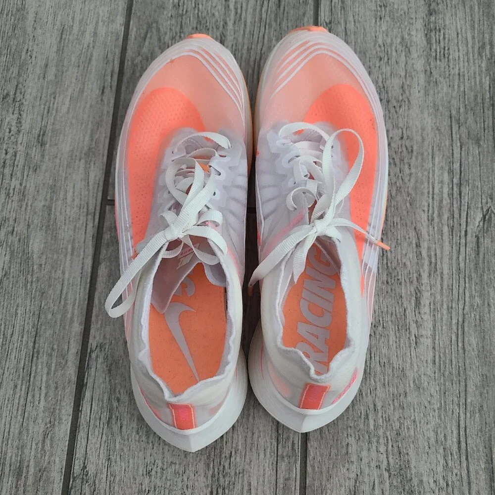 Nike React Element Women's Translucent Orange White Running Sneakers Size 8